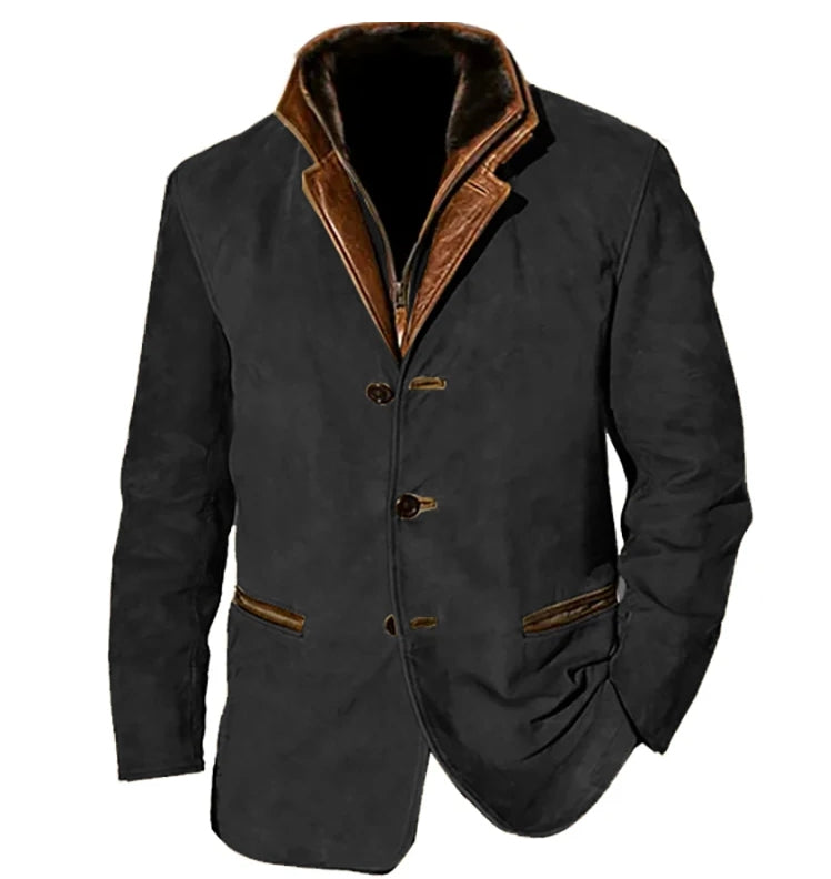 Matteo Sinclair | Vintage Leather Blazer For Men