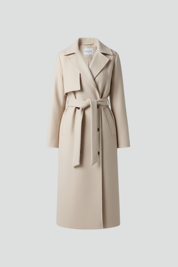 Charlotte Beaumont | Double Breasted Long Coat For Women