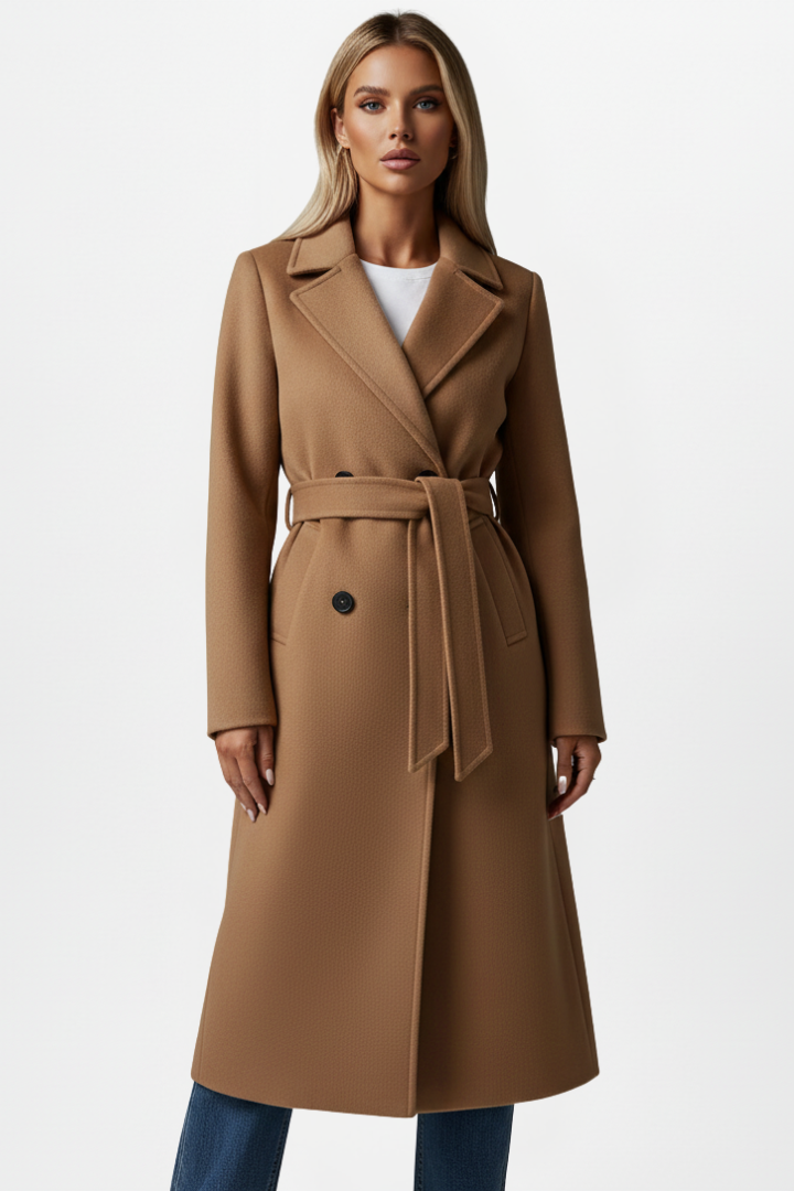 Charlotte Beaumont | Double Breasted Long Coat For Women