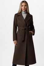 Charlotte Beaumont | Double Breasted Long Coat For Women