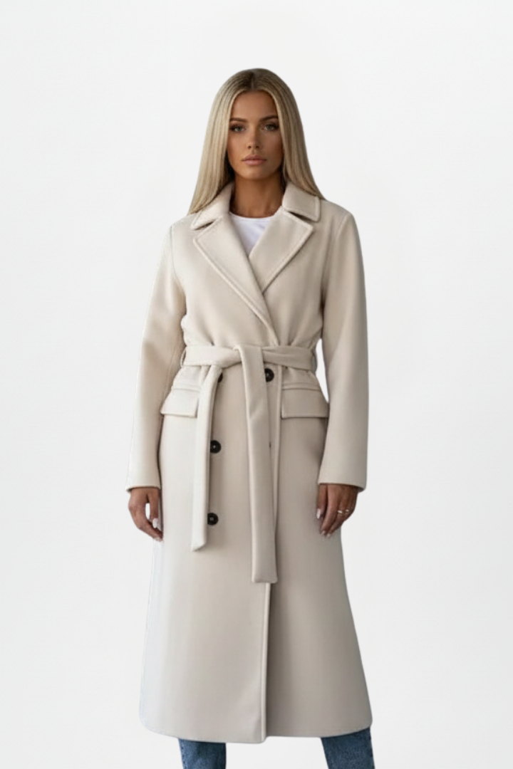 Charlotte Beaumont | Double Breasted Long Coat For Women