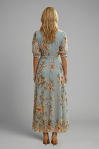 Elena Whitmore | Floral Maxi Wrap Dress For Women