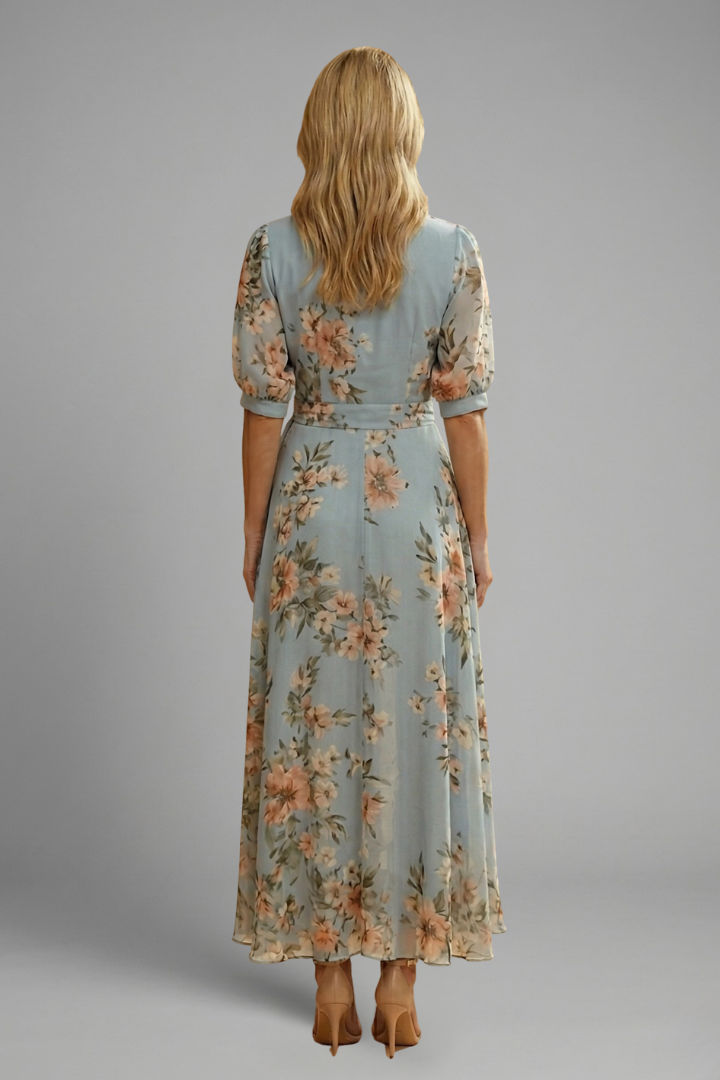 Elena Whitmore | Floral Maxi Wrap Dress For Women
