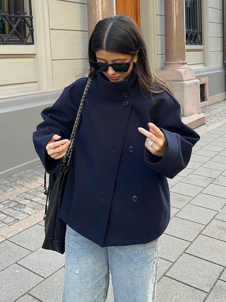 Élise Dubois | Elegant Short Wool Coat For Women