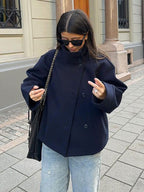 Élise Dubois | Elegant Short Wool Coat For Women