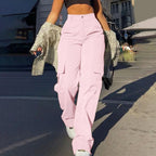 Women's Cargo Pants High Waist Multi-Pocket Baggy — view 5