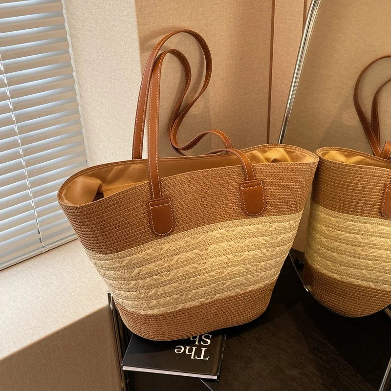 Women's Beach Bag Striped Tote — view 5