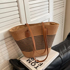 Women's Beach Bag Striped Tote — view 6
