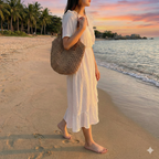 Women's Beach Bag Woven Shoulder Tote — view 2