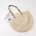 Women's Beach Tote Bag Woven Round Design Shoulder — view 1