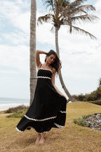 Women's Maxi Dress Sleeveless Black — view 2