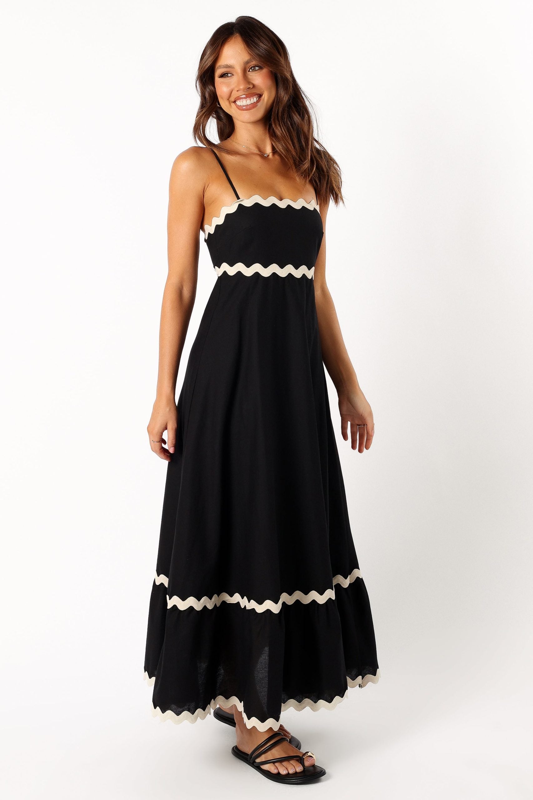 Women's Maxi Dress Strappy Black — view 6