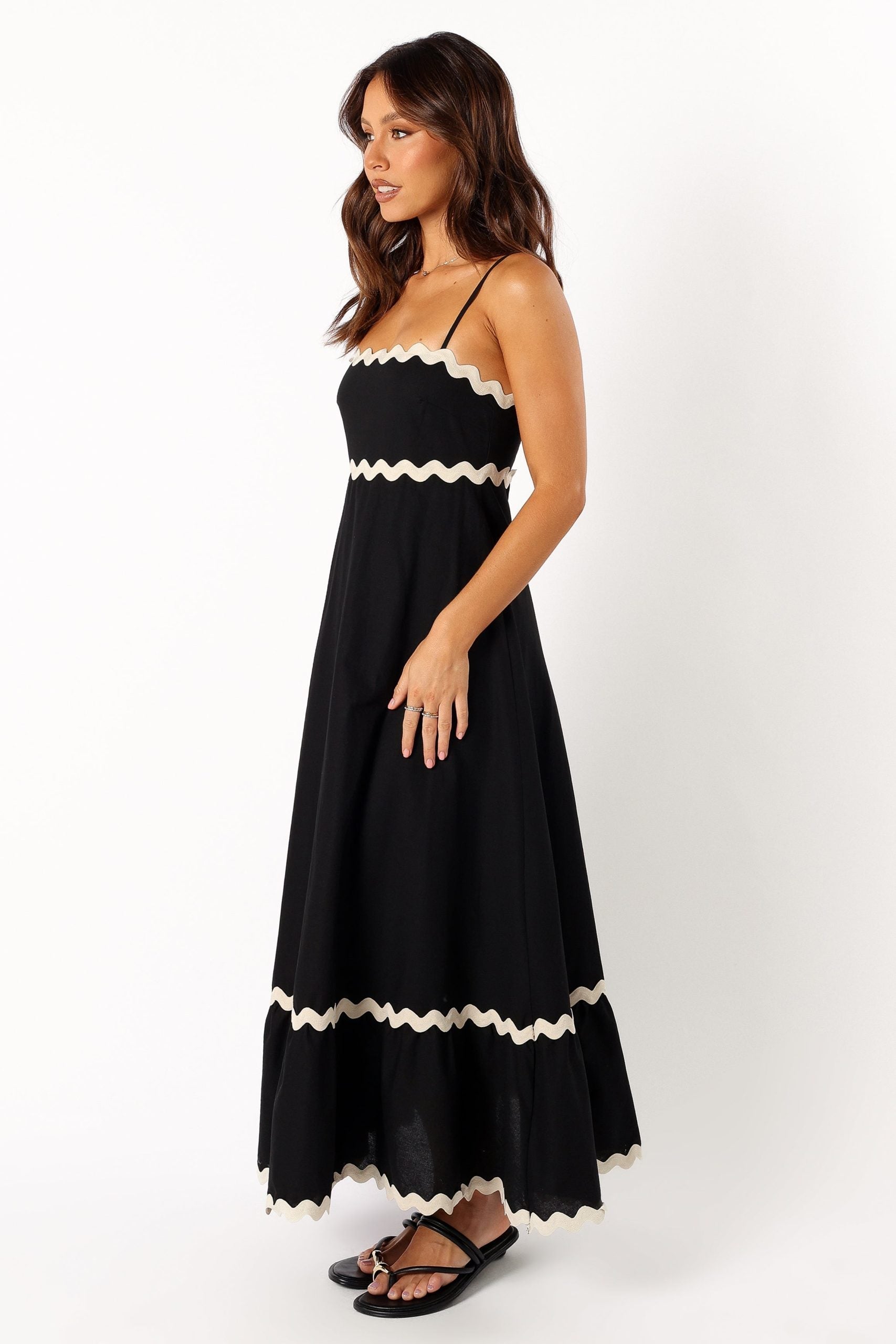 Women's Maxi Dress Strappy Black — view 1