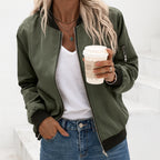 Chiara Bellini | Classic Zip Bomber Jacket For Women