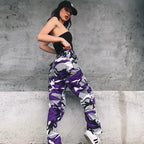 Women's Cargo Pants Camo Print Baggy Ankle Cuff — view 2