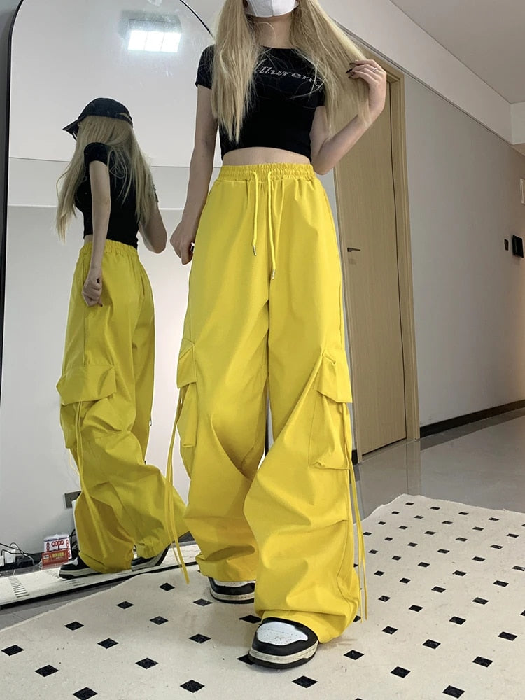 Women's Cargo Pants Wide Leg High Waist Baggy — view 1