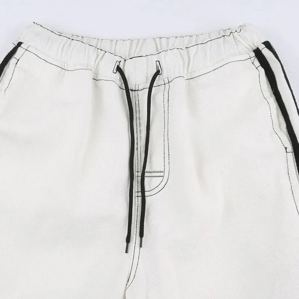 Women's Cargo Pants Side Stripe Baggy Wide Leg — view 4