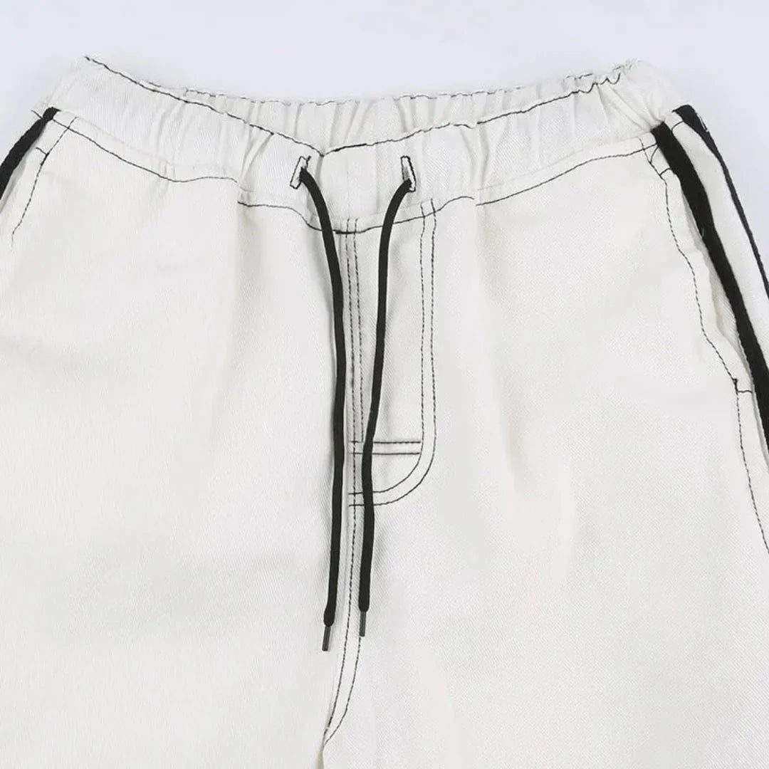 Women's Cargo Pants Side Stripe Baggy Wide Leg — view 4
