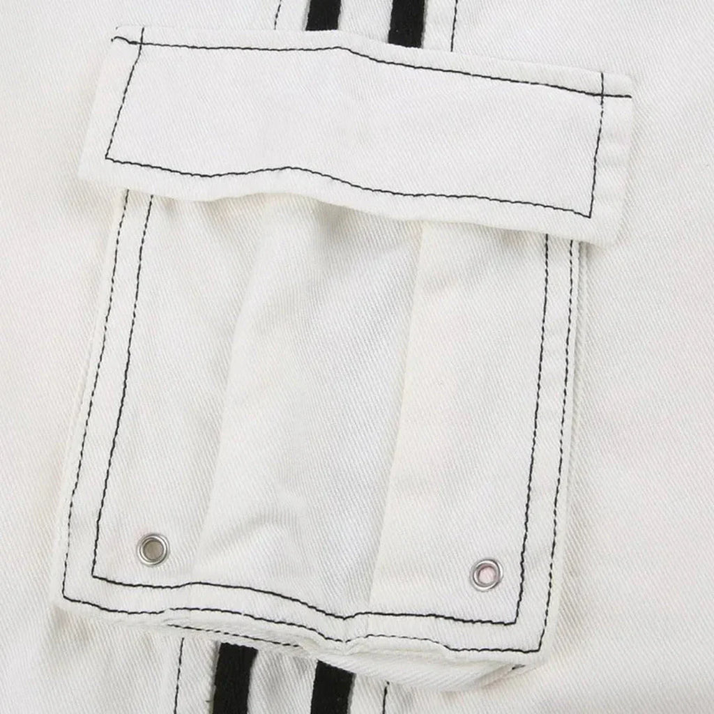 Women's Cargo Pants Side Stripe Baggy Wide Leg — view 5