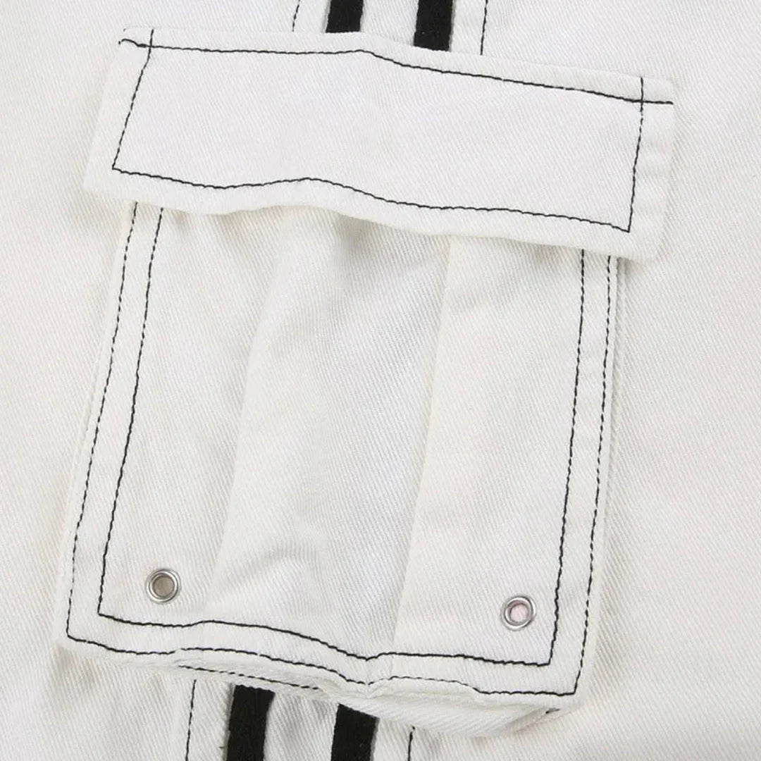 Women's Cargo Pants Side Stripe Baggy Wide Leg — view 5