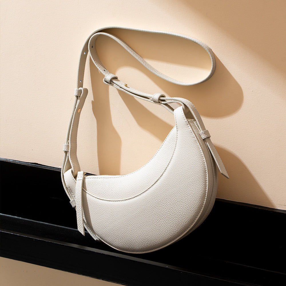 Women's Crescent Crossbody Bag Zip Top Adjustable Strap Small — view 6