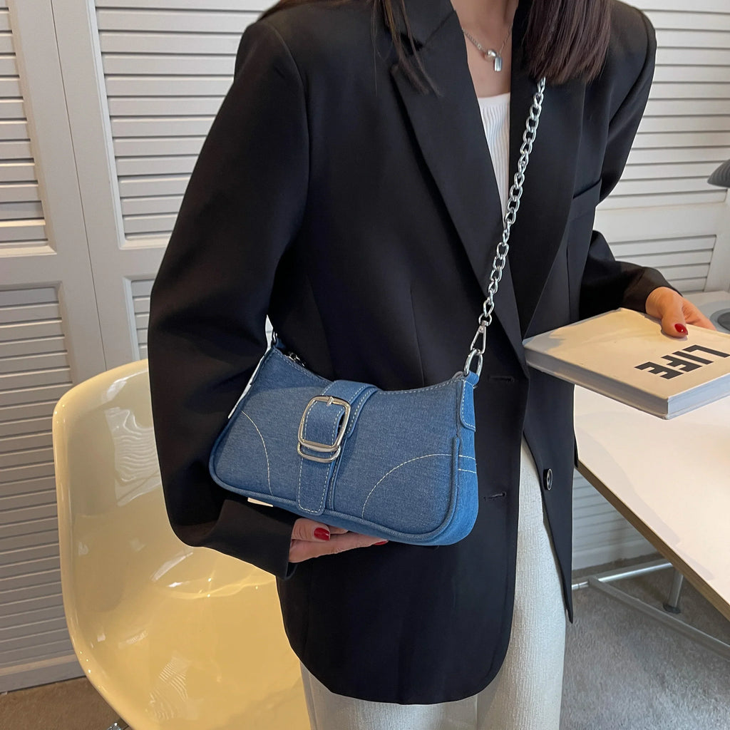 Women's Buckle Handbag Two-Way Shoulder — view 4