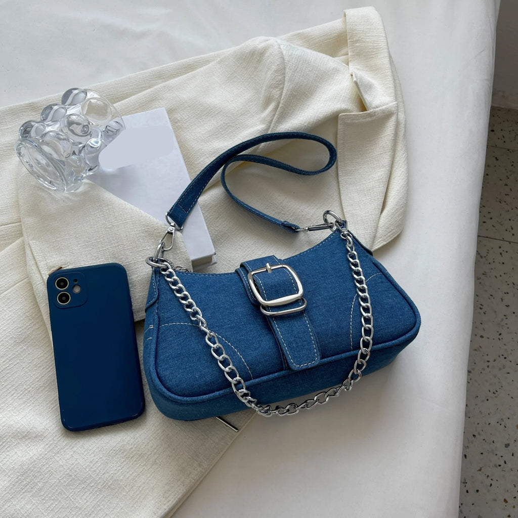 Women's Buckle Handbag Two-Way Shoulder — view 5