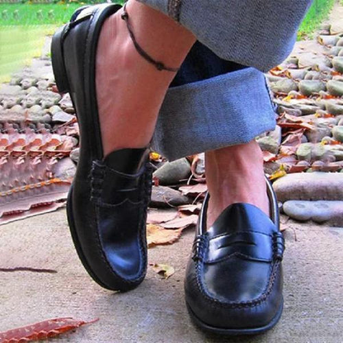 Alessia Romano | Classic Leather Slip-On Loafers For Women