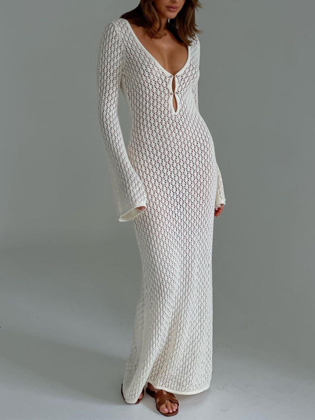 Women's Long Sleeve Knit Maxi Dress — view 1