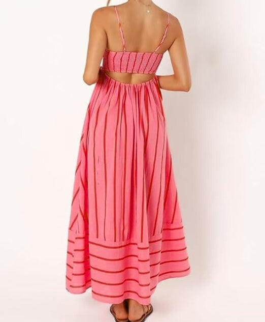 Women's Maxi Dress Striped Sleeveless — view 4