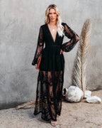 Women's Maxi Dress V-Neck Slit — view 2