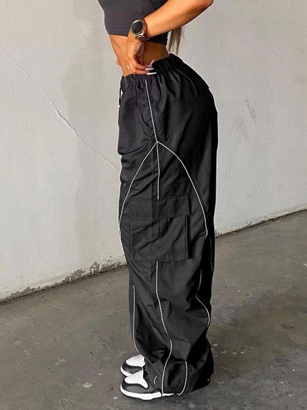 Women's Parachute Pants Cargo Baggy Wide Leg — view 3