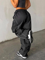 Women's Parachute Pants Cargo Baggy Wide Leg — view 4