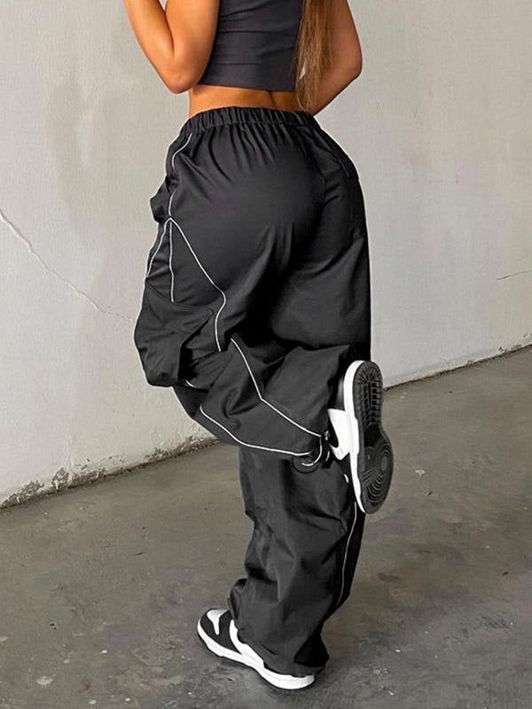 Women's Parachute Pants Cargo Baggy Wide Leg — view 4