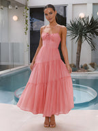 Women's Maxi Dress Sleeveless Pink — view 2