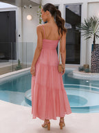 Women's Maxi Dress Sleeveless Pink — view 3
