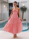 Women's Maxi Dress Sleeveless Pink — view 1