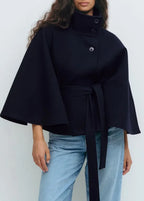 Valentina Moretti | Belted Cape Coat For Women
