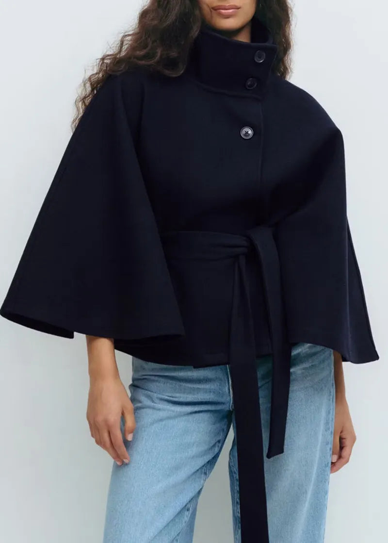 Valentina Moretti | Belted Cape Coat For Women