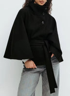 Valentina Moretti | Belted Cape Coat For Women