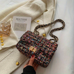 Women's Shoulder Bag Structured Bouclé Turn-Lock — view 4