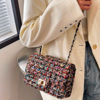 Women's Shoulder Bag Structured Bouclé Turn-Lock — view 6