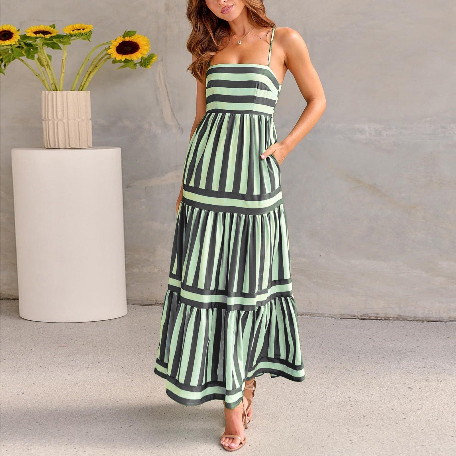 Women's Striped Maxi Dress — view 4
