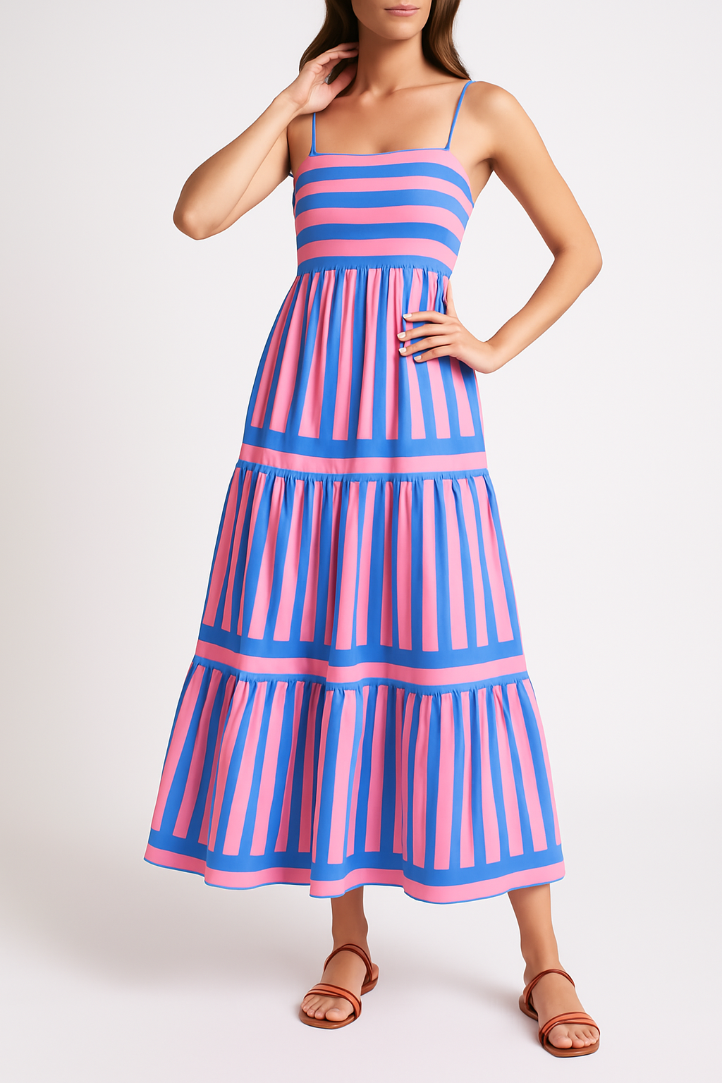 Women's Striped Maxi Dress — view 1