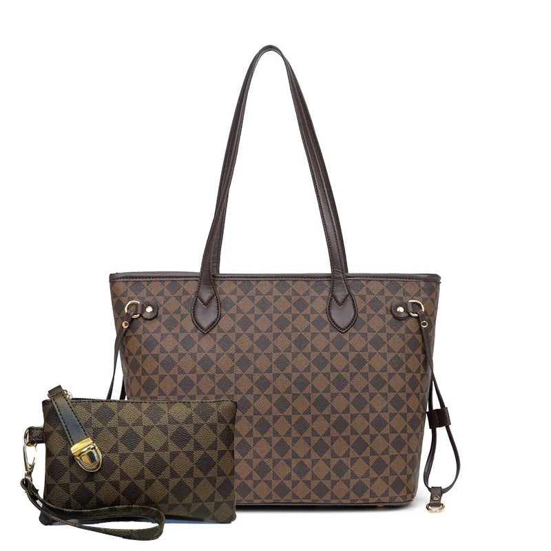 Women's Geometric Tote Bag with Pouch — view 3