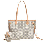 Women's Geometric Tote Bag with Pouch — view 1