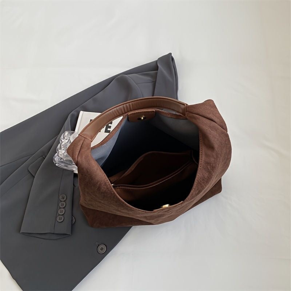 Valentina Russo | Soft Suede Shoulder Tote Bag For Women