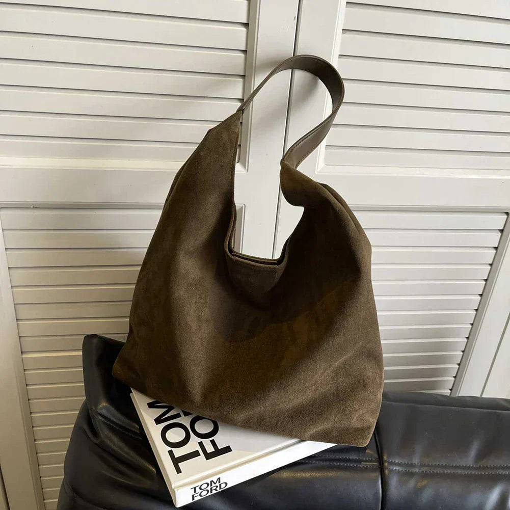 Valentina Russo | Soft Suede Shoulder Tote Bag For Women