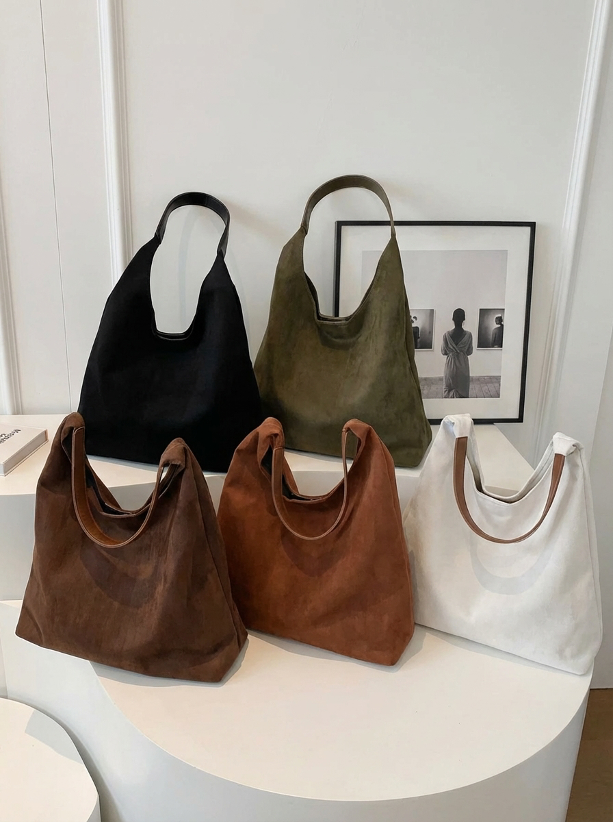Valentina Russo | Soft Suede Shoulder Tote Bag For Women