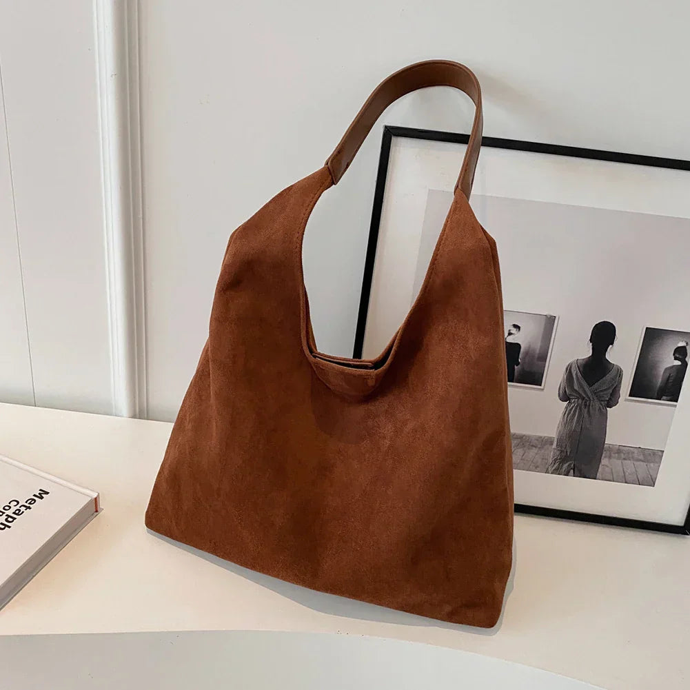 Valentina Russo | Soft Suede Shoulder Tote Bag For Women